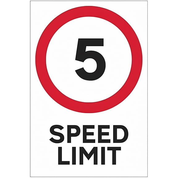 5MPH Speed Limit Site Security Metal Sign - 8"x12" Notice Danger Warning Caution Sign, Indoor Outdoor Safety Signage