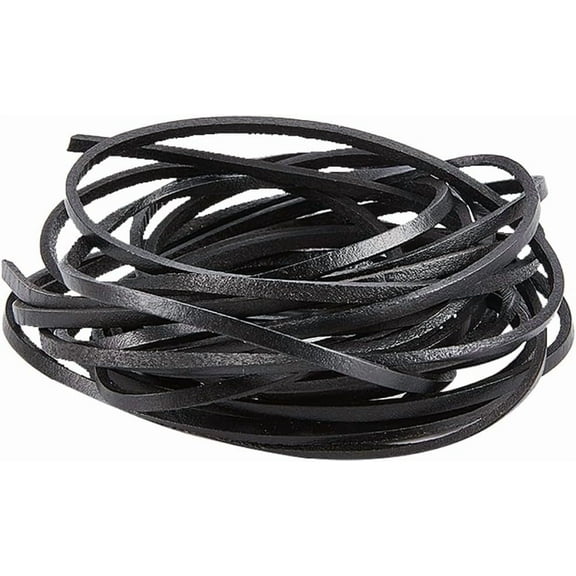 5Mx3mm Flat Leather Cord Genuine Leather Strip 2mm Thick Black Cowhide Leather String Strap Braiding Thread Rope