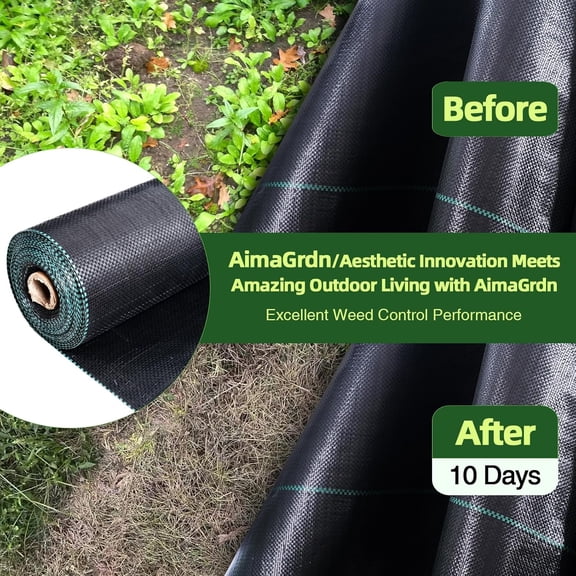5OZ Commercial Geotextile Fabric | 13FTx60FT Heavy Duty Weed Barrier - Driveway Fabric & Ground Cover Mat for Landscaping, Flower Beds, Weed Mat Cloth