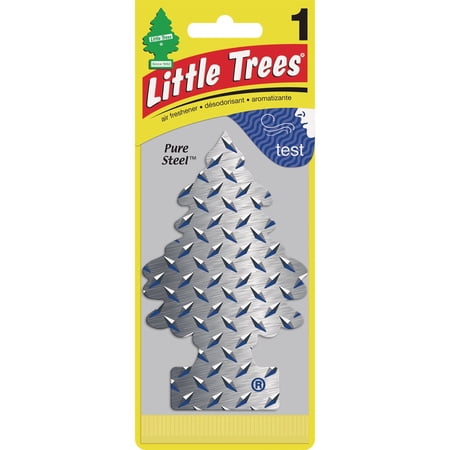 5PACK Little Trees Car Air Freshener, Pure Steel