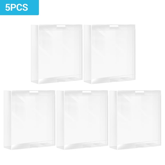 5PACK Plastic Protector Case Fit For Nintendo NES Game Cartridge Clear Display Box