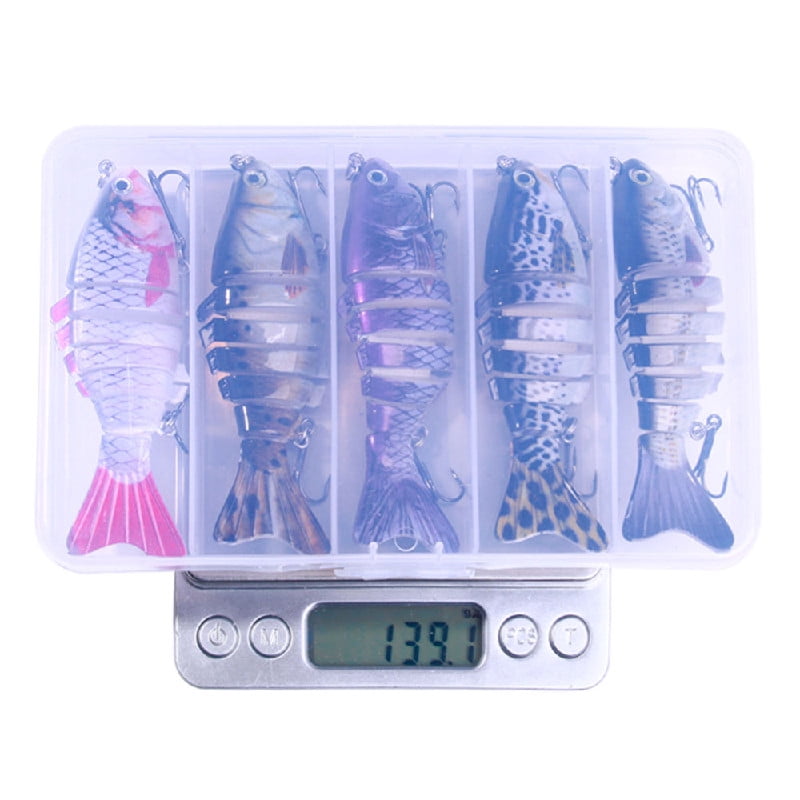 5PC 10cm Luya fake bionic bait multi-section fish Lures Luya fishing