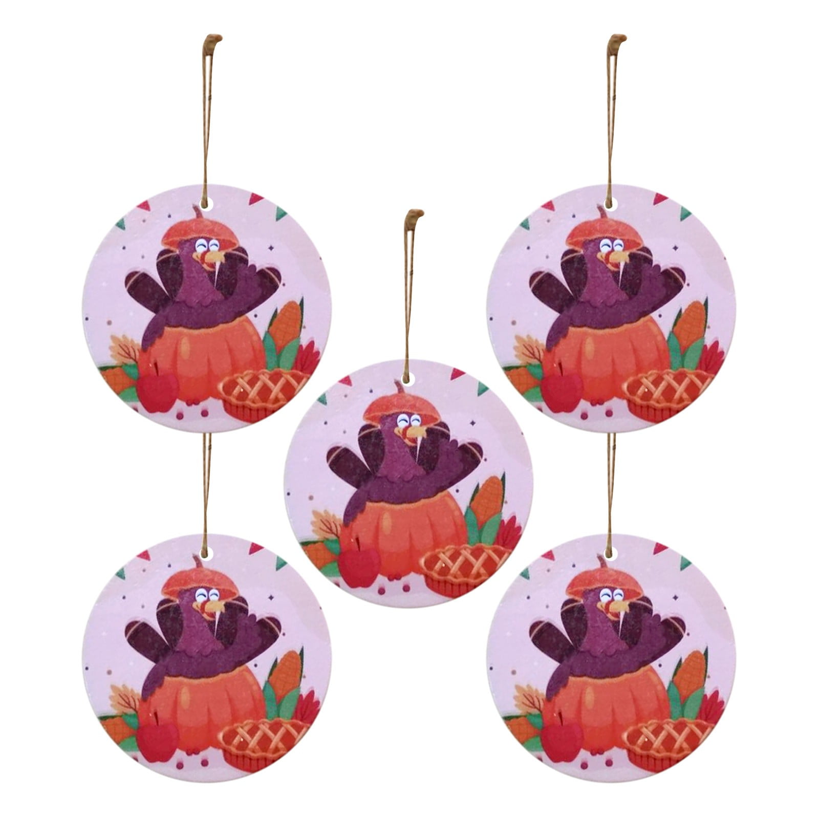 5PC 2020 Ornament Christmas Decor Fall Thanksgiving Christmas Clearance