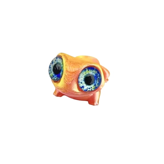5PC 3D Printing Cute Big-eyed Frog Figurines Home Decorations Joints Movable Realistic Eyes Frog Animal  Gifts