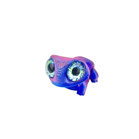5PC 3D Printing Cute Big-eyed Frog Figurines Home Decorations Joints Movable Realistic Eyes Frog Animal Gifts