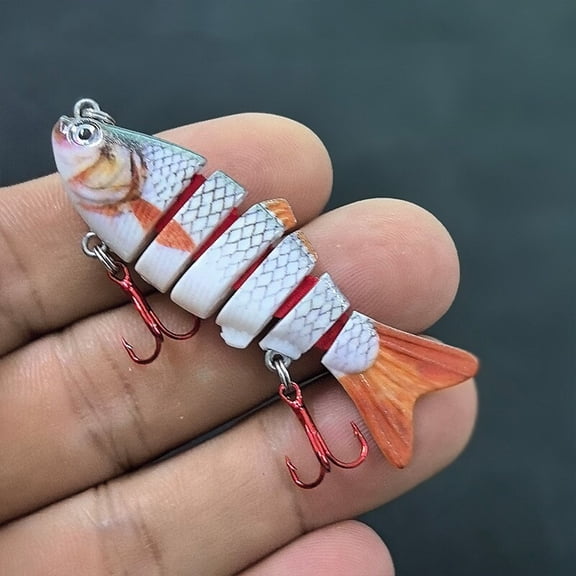 5PC 6cm /4.5g Micro Multi Jointed Mini Fishing Lure Swimbait Crankbait Bass Bait