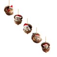 thumbnail image 1 of 5PC Animal Christmas Ornaments 2D Acrylic Seasonal Hangable Decorations for Christmas Tree Home Office Living Room Garden Front Door Wall Mantel Window Wreath,3.14 Inch, 1 of 9