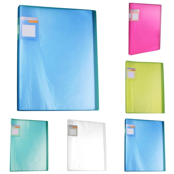 5PC Art Portfolio Folder, 20-Pocket Plastic Presentation Book for A3 Size,Stationery Supplies