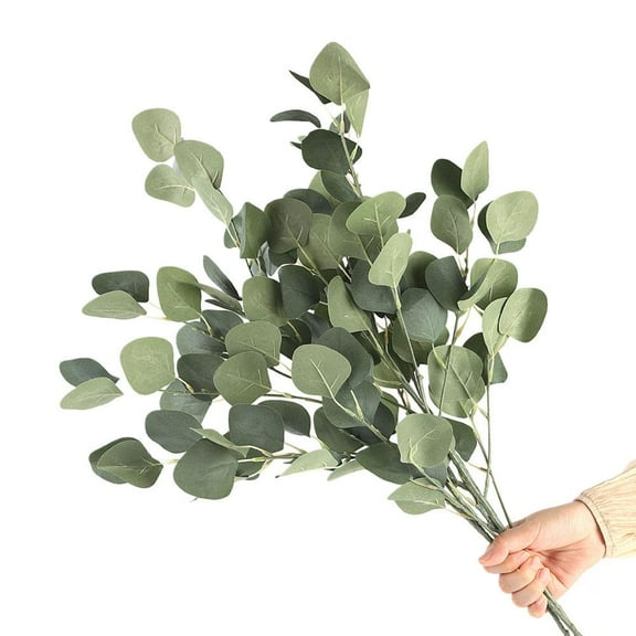 5PC Artificial Eucalyptus Stems Fake Eucalyptus Leaves Fake Plant Decoration Eucalyptus Flower Wedding Decor Colorful for Home