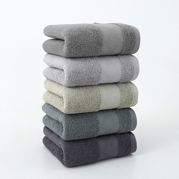 5PC Bath Towels Set for Bathroom Cotton Thick Soft Absorbent Towel Set, Bathroom Towels
