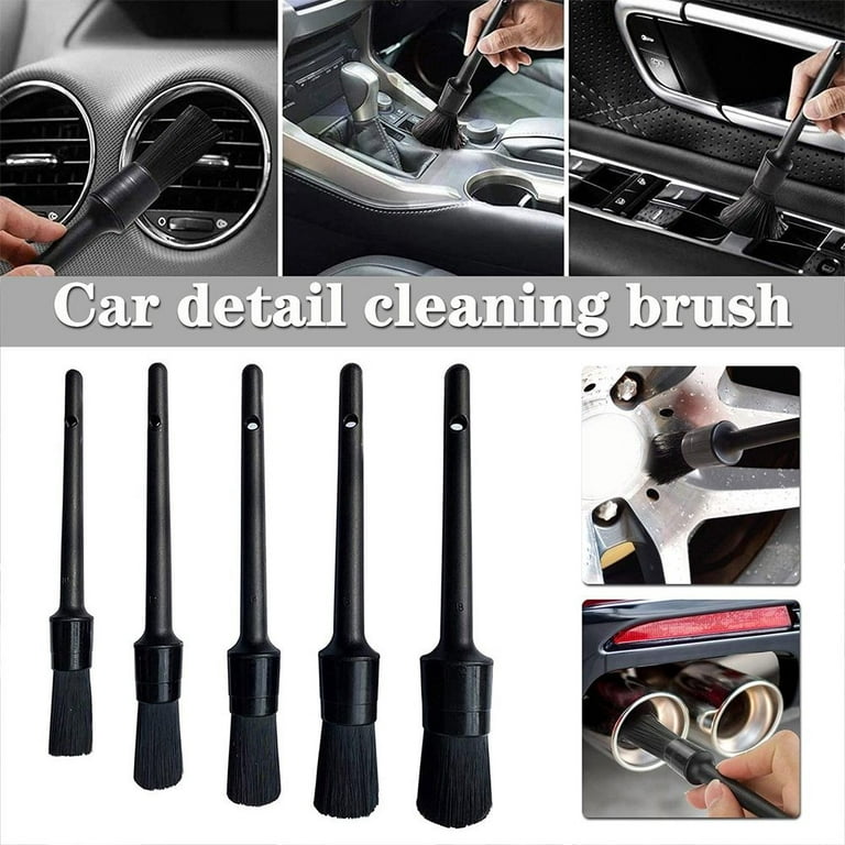 5pc Soft Bristle Clean Brush Pen Kit for Car Detailing Interior Cleaners  Pens