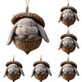 thumbnail image 1 of 5PC Christmas Trees Hanging Animal Ornaments – Cozy Christmas Ornaments 2D Acrylic Cute Animal Christmas Trees Hanging Decorations,Rustic Nature Themed Home Decor, Best Gifts for Animal Lovers, 1 of 7