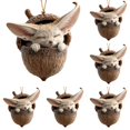 thumbnail image 1 of 5PC Christmas Trees Hanging Animal Ornaments – Cozy Christmas Ornaments 2D Acrylic Cute Animal Christmas Trees Hanging Decorations,Rustic Nature Themed Home Decor, Best Gifts for Animal Lovers, 1 of 7