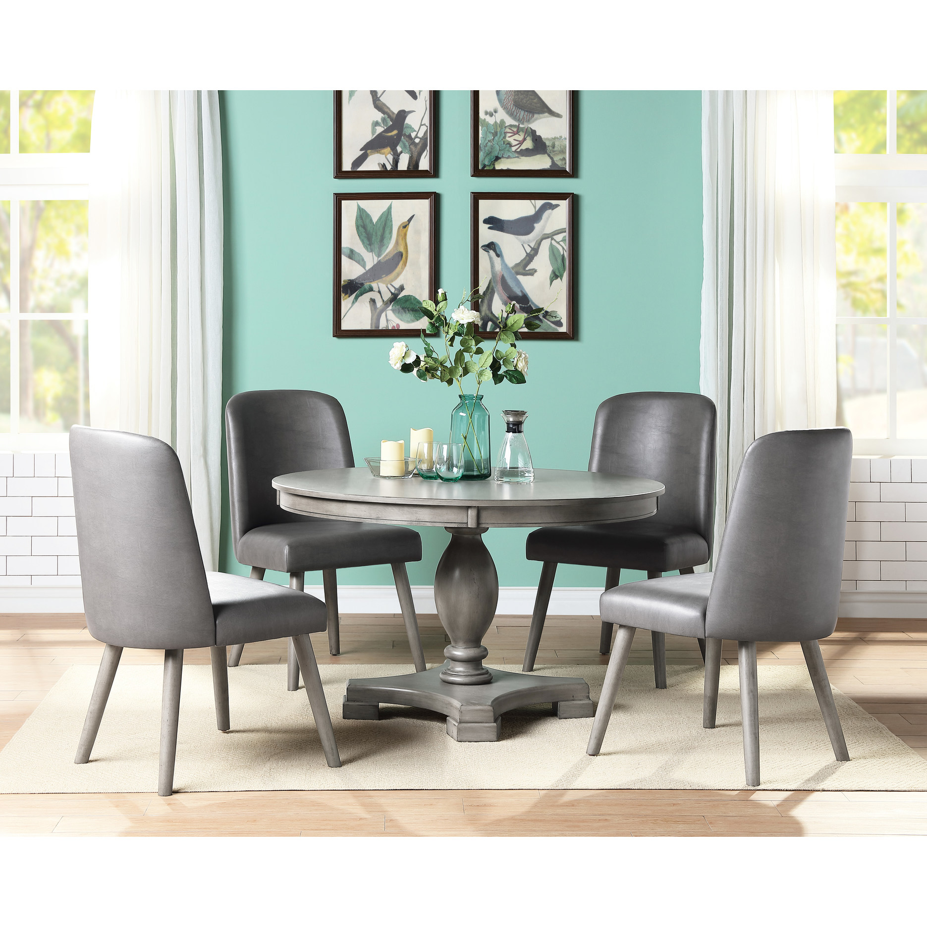5PC Dining Room Set for Cozy Spaces | Classic Round Table Design ...