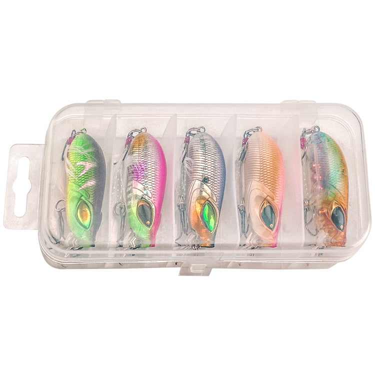 5PC Fishing Lures Jigs 8.4g Villain Feather Hook Sinking Small Rock Worm-shaped Minnow Plastic Fishing Gear Set