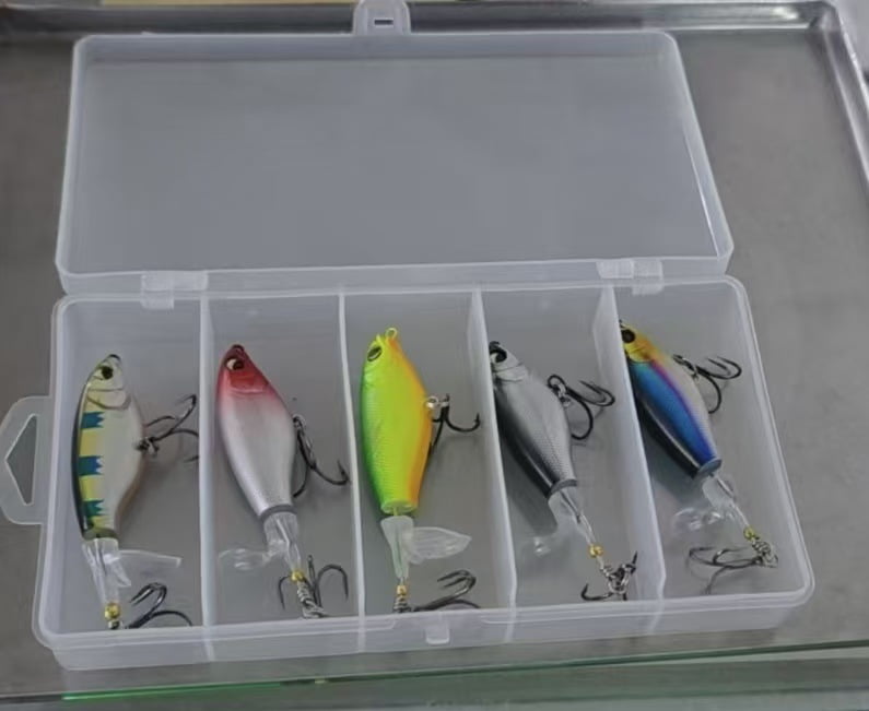 5PC Fishing Lures Jigs Micro Surface Series Tractor Long Casting Floating Fake Bait Freshwater Blue Green White black Red