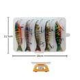 thumbnail image 1 of 5PC Fishing Lures Jigs Multi-Section Fish Five-Color UV Printed Plastic Hard Lure Set Minnow, 1 of 7