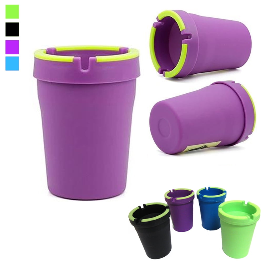cigarette bucket with lid 5PC Glow Butt Bucket Ashtray Cigarette Extinguishing Cup Car Ash Holder  Portable