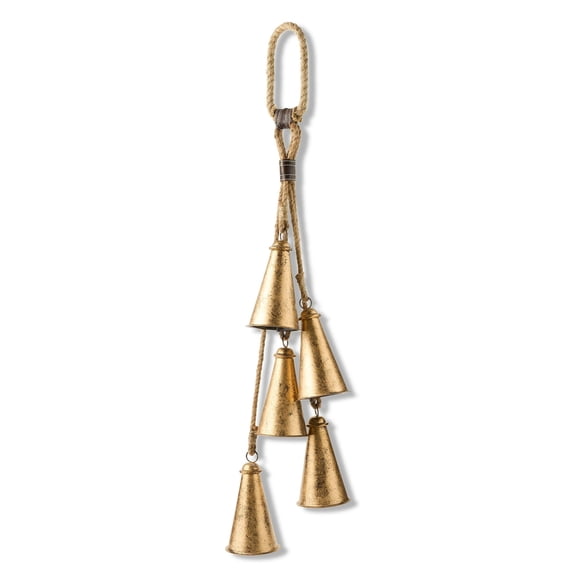 Metal Bells Hanging Christmas Decoration, Antique Gold, 32", by Holiday Time