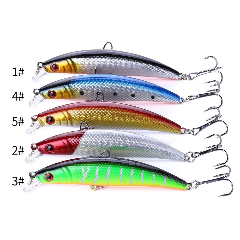 5PC High Quality Imported Artificial Lures 1/2 Half Water 9 cms 8.5 grams Fishing lures Golden Black Bass