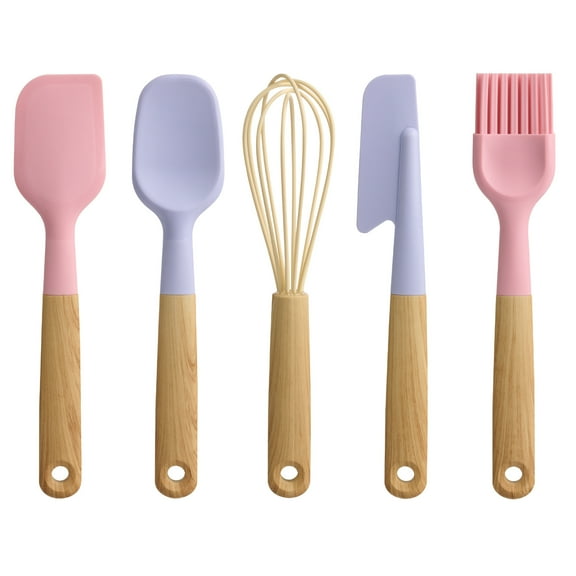 Way To Celebrate 5-Piece Mini Baking Tools, Pink, Purple and Yellow