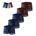 thumbnail image 1 of 5PC Men's Boxer Briefs - 100% Polyester, Moisture Wicking, Breathable Mesh Sides, Elastic Waistband, Dark Blue, Size L, Durable Underwear, 1 of 3