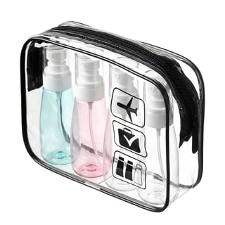 5PC Portable Mini Spray Bottle Set – 4 Pack 2oz / 60ml Fine Mist Travel Bottles & 1 Storage Bag, Leak Proof Refillable Containers for Toner, Hair & Skincare