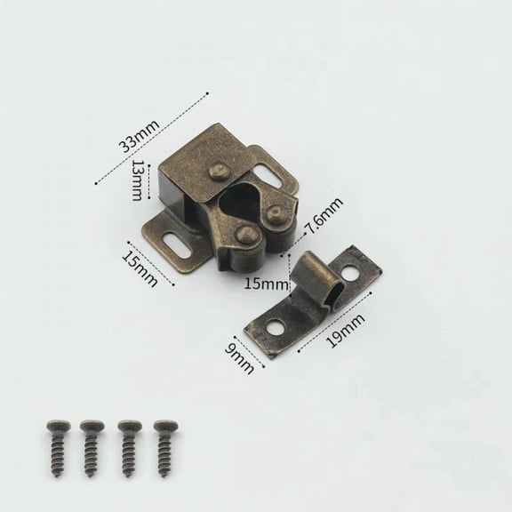 5PC Press The Home Wardrobe Door Buckle Touch The Bead Magnetic Dual Wheel Spring Fixed Lock Buckle Low Foot Cabinet Door Buckle