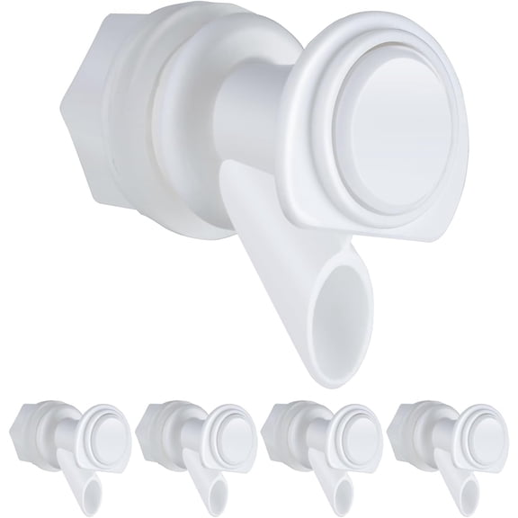 5PC Push-Button Water Spigot Replacement for Igloo Water Jug & Cooler Parts – Compatible with Igloo 2, 3, 5 and 10 Gallon Beverage Coolers, Durable Water Cooler Spigot for 2-10 Gal Water Jugs