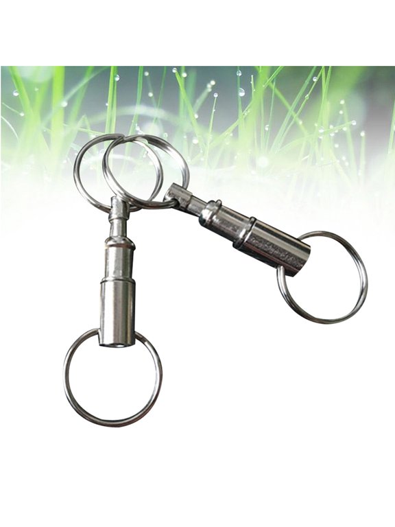 5-Pack Quick Release Double Keychains, Heavy Duty Key for Everyday Use and Organization