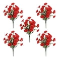 thumbnail image 1 of 5PC Realistic Outdoor Artificial Flowers, Waterproof Sun Proof Fake Floral, Indoor Outdoor Garden Decor, Low Maintenance Long Lasting, Versatile Home Wedding Floral Ornament, 1 of 5