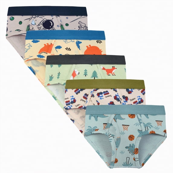 5PC Rotm Baby Underwear Baby Training Pants Cotton Absorbent Training Underwear for Toddler Boy and Girls Light Blue,2-3 Years