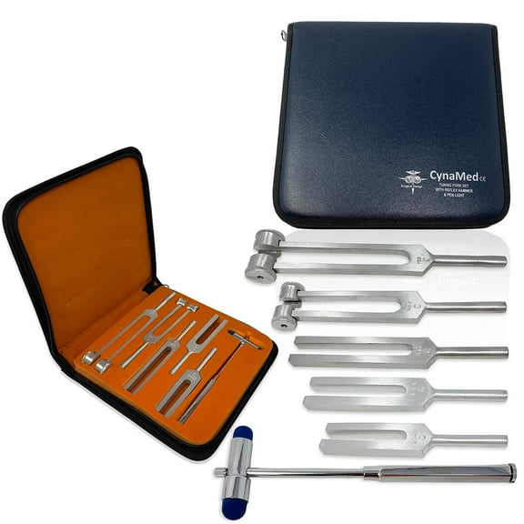 5PC Sensory Tuning Fork Set with Buck Hammer