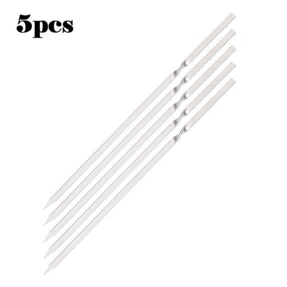 5PC Titanium Barbecue Skewers Outdoor Backyard Picnic Bbq Grilling Kabob Sticks