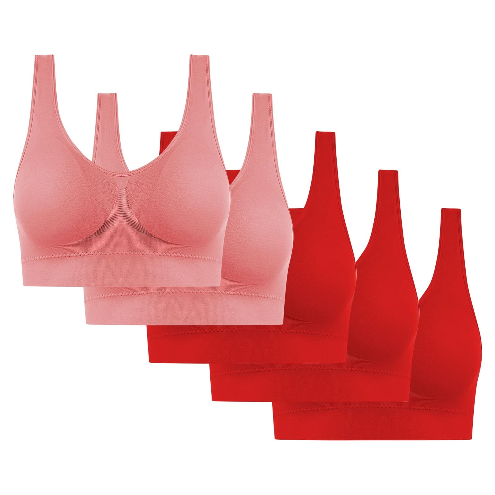 2 Pc V-neckline Cami Set With Wire Free Bralette main image 1