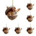 thumbnail image 1 of 5PC Xmas Tree Animal Ornaments – Cozy Christmas Ornaments Acrylic Cute Animal Christmas Trees Hanging Decorations Rustic Nature Themed Home Decor Animal Lovers, 1 of 5