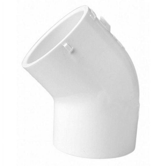 5PC ZoroSelect PVC Elbow, 45 Degrees, Socket x Socket, 1-1/2 in Pipe Size