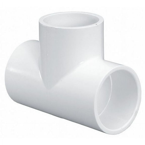 5PC ZoroSelect PVC Tee, Socket x Socket x Socket, 1 in Pipe Size
