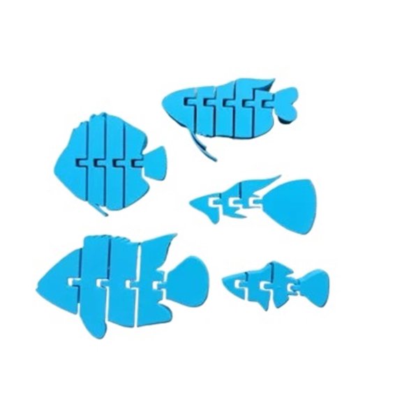 5PC aquarium fish set with movable joints 2 3D printed ornaments