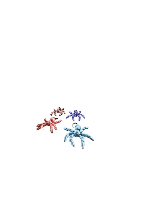 5PC mini movable spider keychain 3D printing
