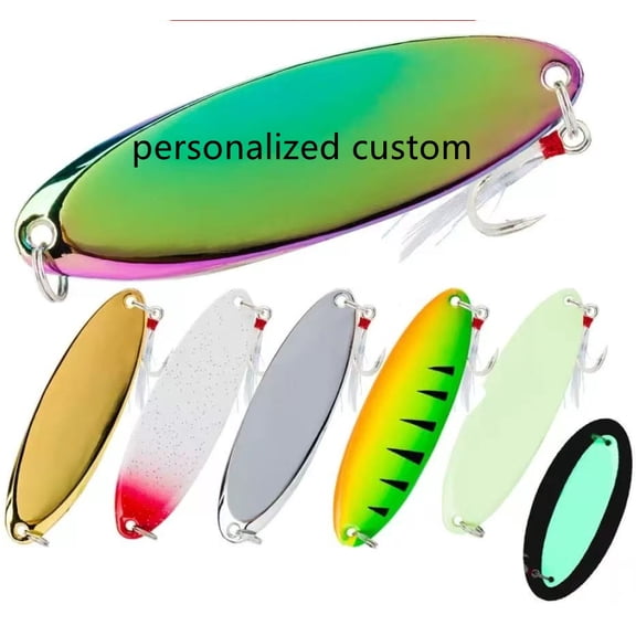 5PC personalized custom style Length and width Fishing Lures Jigs 3D Printing Luya Bait Snakehead Rod Sequins with Hook