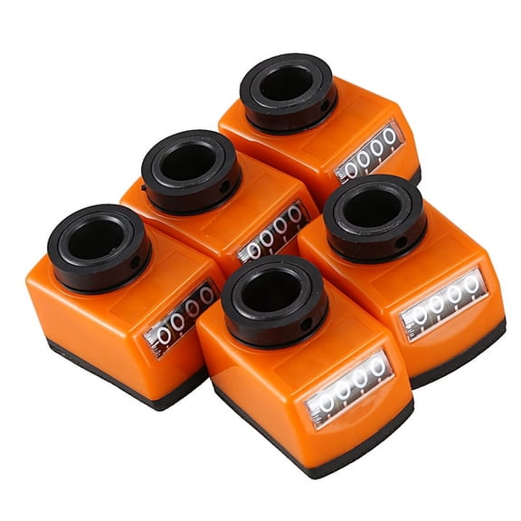 5PCS 04 Line 14mm Standar Version Position Indicator Counter,5*Digital position display,Orange