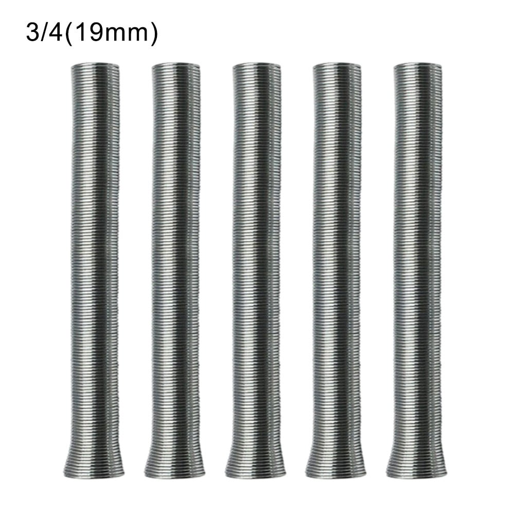 Spring Tube Bender Set – 180° Bending For Copper & Aluminum Pipe, 7 Sizes 1/4" To 7/8" (6mm-22mm), Silver Steel Construction