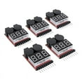 thumbnail image 1 of 5PCS 2 In1 1-8S Lipo Battery Voltage Tester, RC Low Voltage Buzzer Alarm, Battery Monitor Checker Tester for Lipo/Li-Ion, 1 of 8