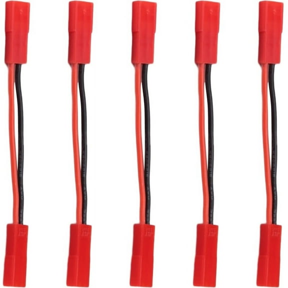 5PCS 2 Pin JST Plug Connector Plug Connector Cable Wire for RC Toys Battery LED Lamp Female to Female