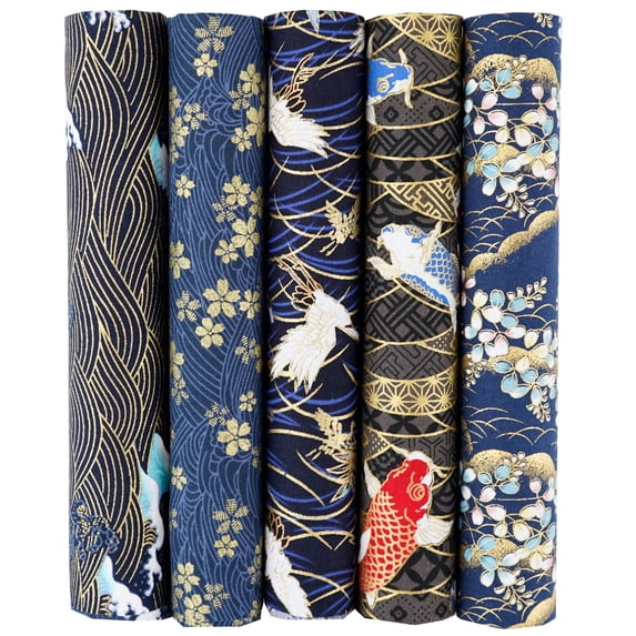 Szuares 5PCS 25 x 25cm/50 x 50cm Squares Cotton Craft Japanese Fabric Cloths ...
