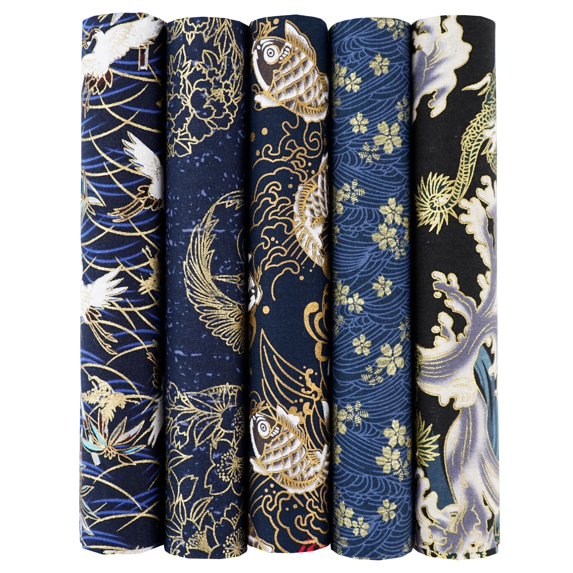 Szuares 5PCS 25 x 25cm/50 x 50cm Squares Cotton Craft Japanese Fabric Cloths ...