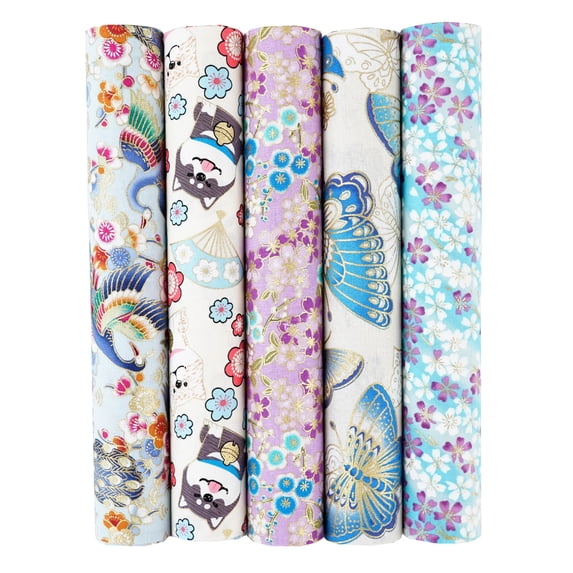 Szuares 5PCS 25 x 25cm/50 x 50cm Squares Cotton Craft Japanese Fabric Cloths ...