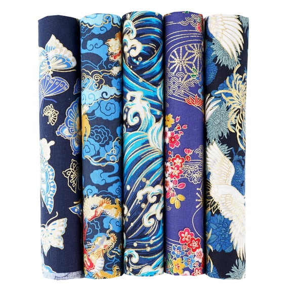 Szuares 5PCS 25 x 25cm/50 x 50cm Squares Cotton Craft Japanese Fabric Cloths ...