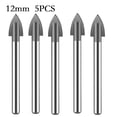 thumbnail image 1 of 5PCS 3-12mm Glass Drill Bit Tungsten Carbide Tipped for Ceramic Tile Cutter Tool, 1 of 4